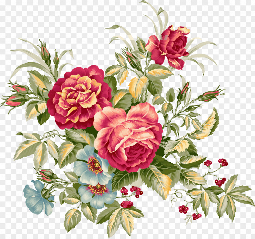 Peony Paper Flower Bouquet Garden Roses Watercolor: Flowers PNG