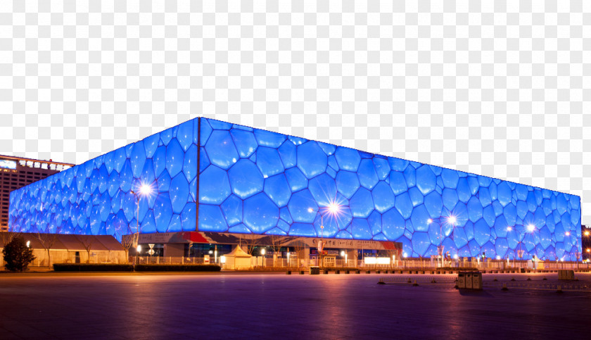 Water Cube Beijing National Aquatics Center Building Architecture PNG