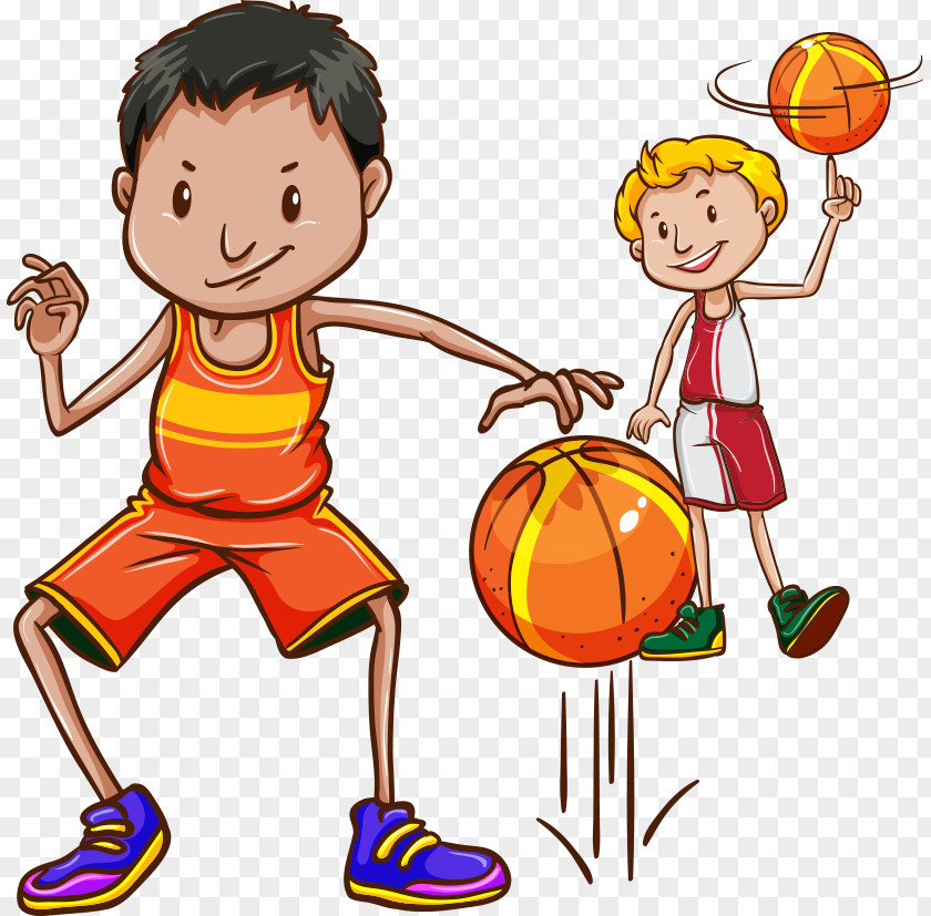 Basketball Teenager Drawing Dribbling Illustration PNG