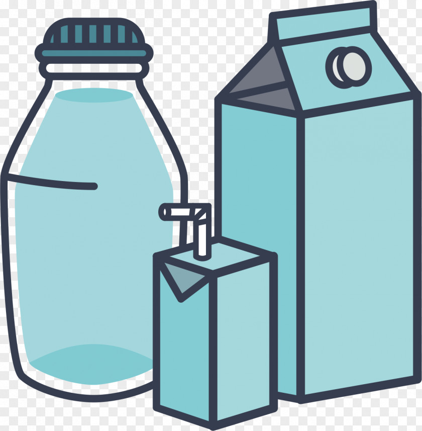 Bottled Milk Bottle Carton PNG