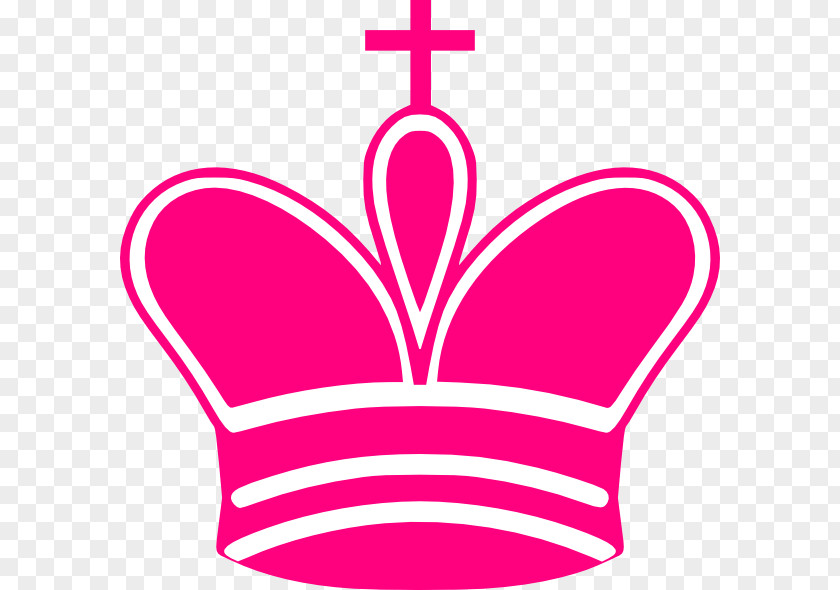 Pink Crown Chess Piece King Bishop Pin PNG