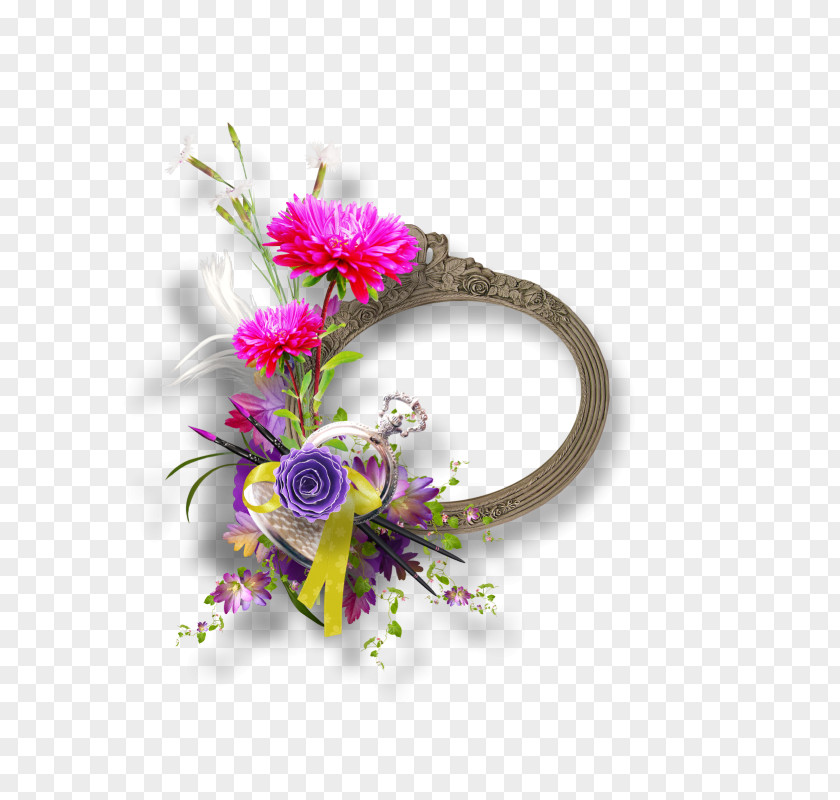 Decorative Flower Frame Picture Floral Design PNG