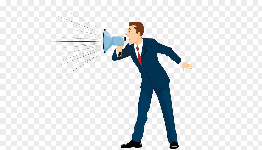 Suit Man Stock Photography Megaphone Royalty-free Illustration PNG