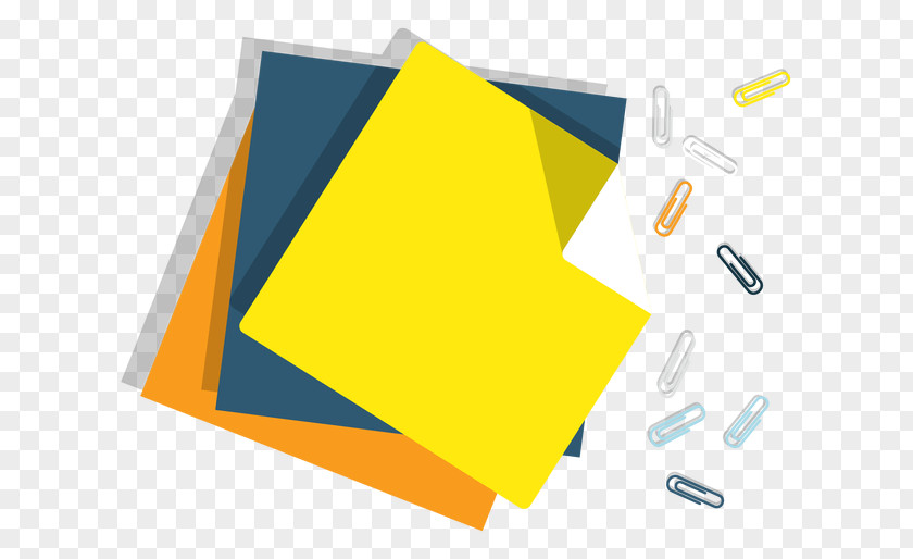 Color Notes Paperclip Cartoon Designer PNG