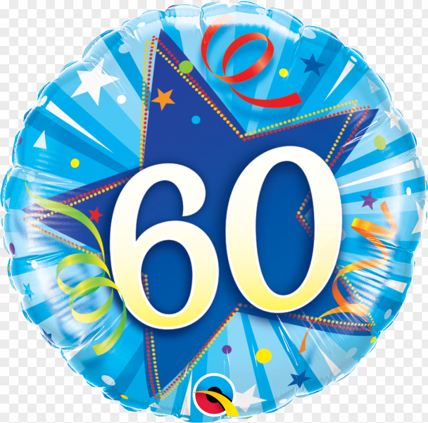 60th Gas Balloon Birthday Party Flower Bouquet PNG