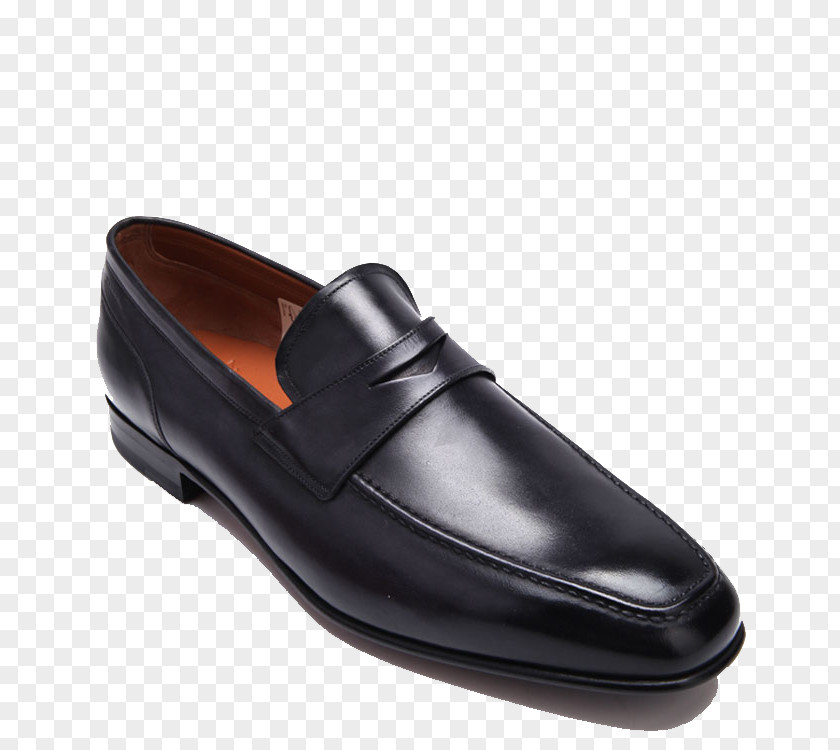 Bally Shoes Black Kangaroo Leather Slip-on Shoe PNG