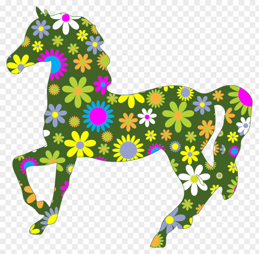 Horse Flower Bookmarks Pony Clip Art Floral Design PNG