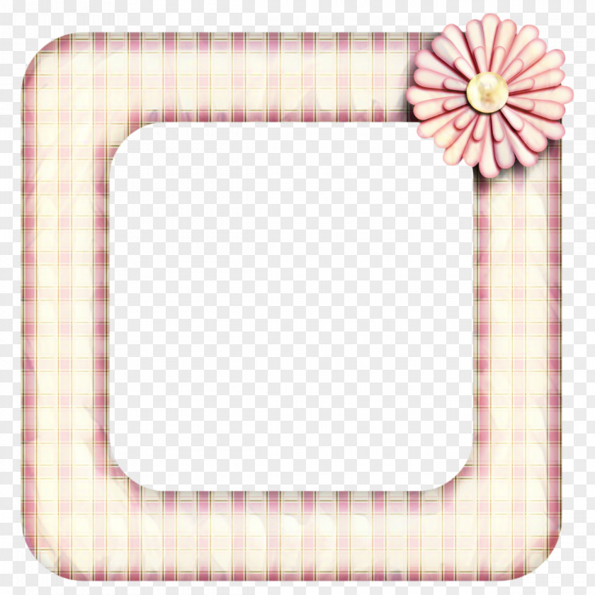 Rectangle Picture Frame Pink Background PNG