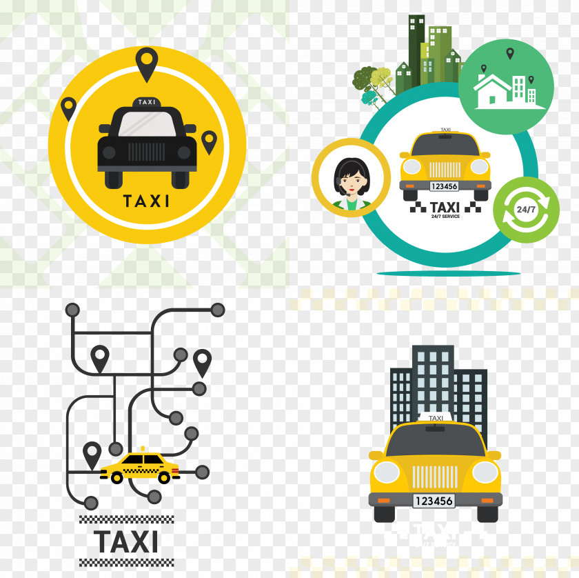 Taxi Advertising Car Customer Service Icon PNG