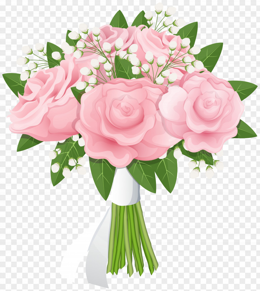 Rose Bouquet Free Clip Art Image Flower Pink PNG
