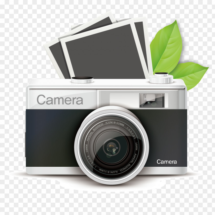 Vector Old-fashioned Camera Photographic Film Lens PNG
