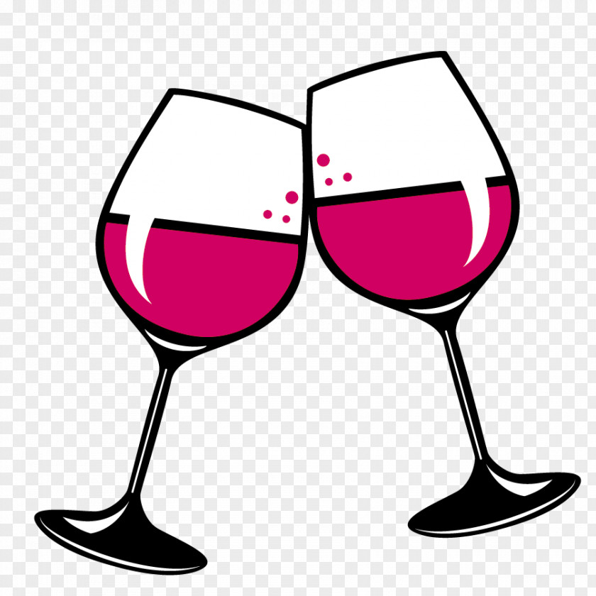 Wine Glass Red White Clip Art PNG