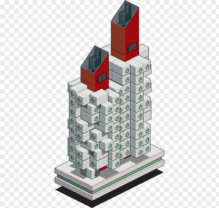 Building Nakagin Capsule Tower Architecture Plan PNG