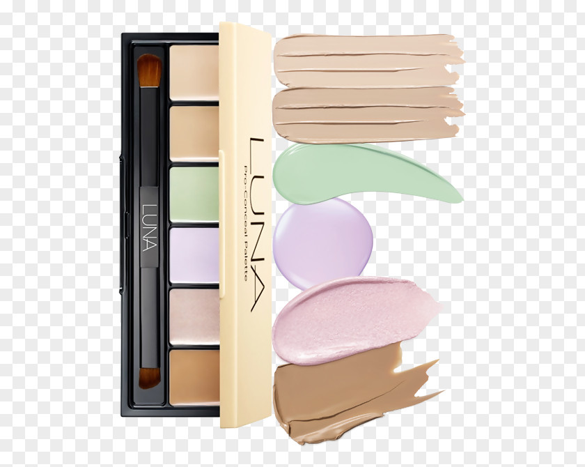 Eye Shadow Concealer Palette Foundation LUNA Paleta Pro-Oculta 9g Color PNG