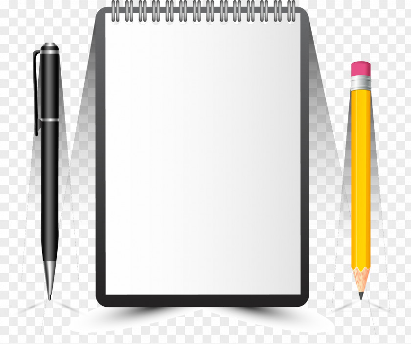 Vector Painted Notepad And Pencil Notepad++ Notebook PNG