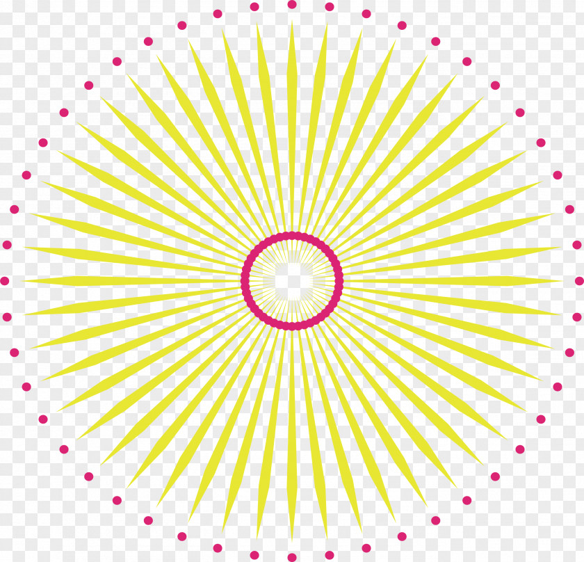 Yellow Ray Lines Royalty-free Sunburst Line PNG