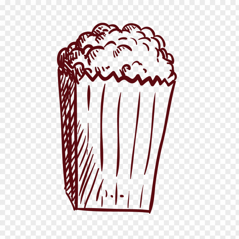 Hand-painted Popcorn Illustration PNG