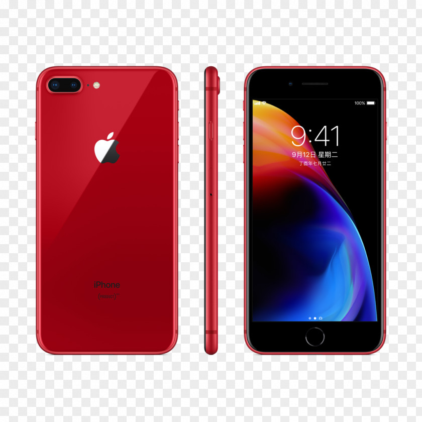 Iphone 8 Plus IPhone 7 Product Red Apple Smartphone PNG