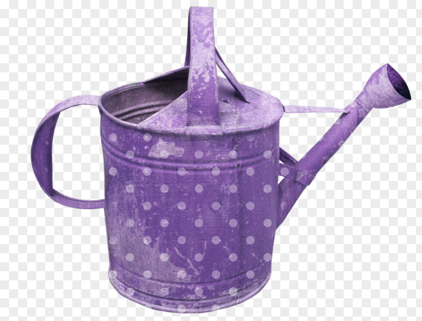 Purple Watering Can Garden PNG