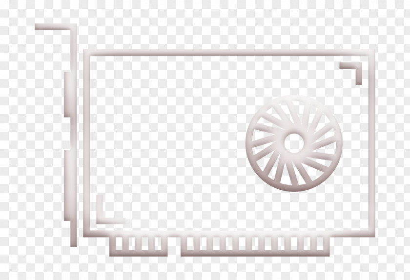 Ventilation Fan White Outline Icon Red Shopping PNG