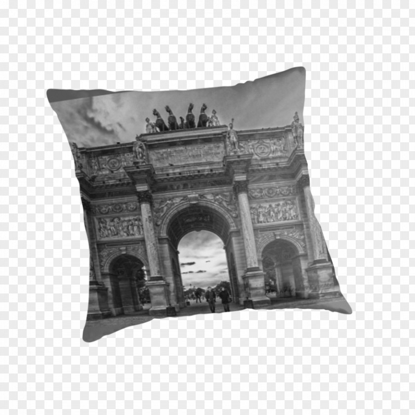 Arc De Triomphe Du Carrousel Throw Pillows Cushion PNG
