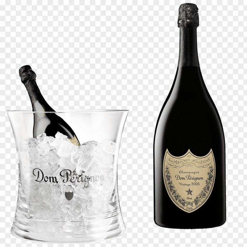 Champagne Wine Dom Pérignon Vintage Bottle PNG