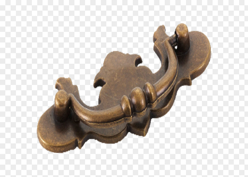 Handle Antique Drawer Pull Brass Ring Pendant PNG