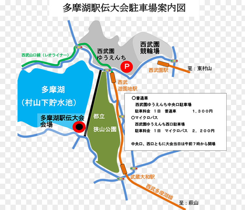 Parking Lot Tama Lake Ekiden Transport Car Park Diagram PNG