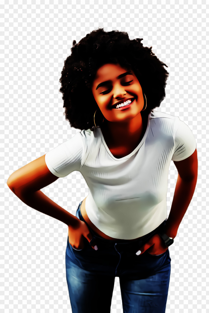 Smile Gesture Afro Arm T-shirt Shoulder Joint PNG
