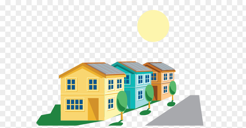 Solar Energy House Product Residential Area Architecture PNG
