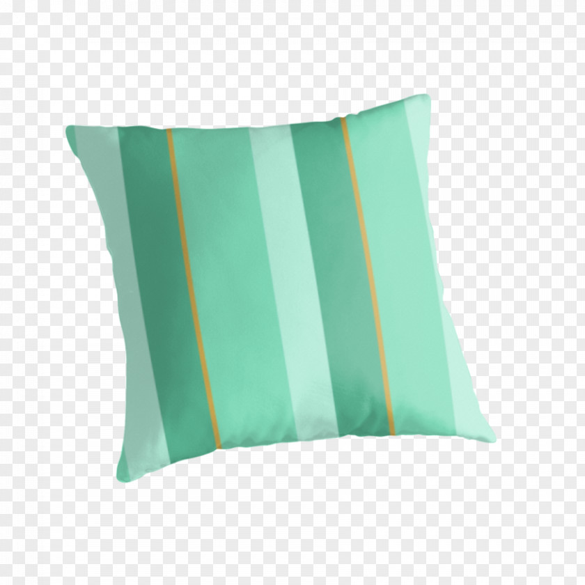 Striped Material Throw Pillows Turquoise Cushion Teal PNG