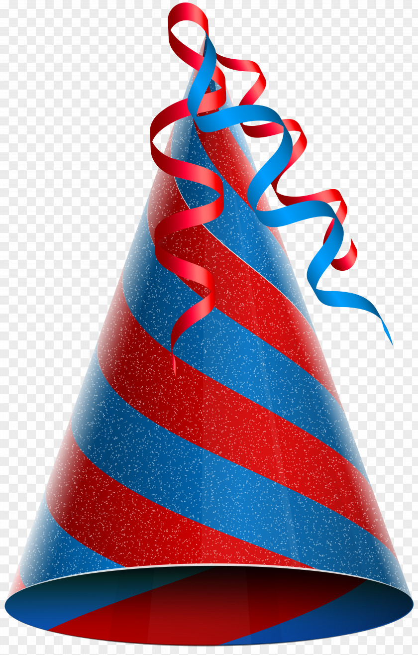 Birthday Party Hat Red Blue Clip Art Image PNG