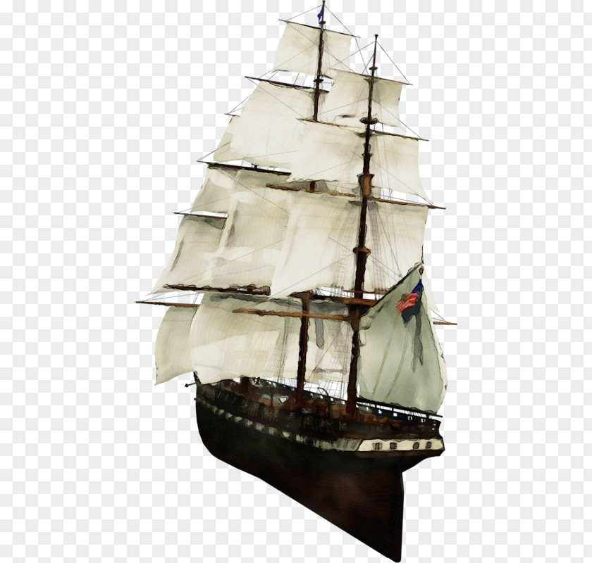 Boat Ship Sailing Tall Full-rigged Vehicle Flagship PNG