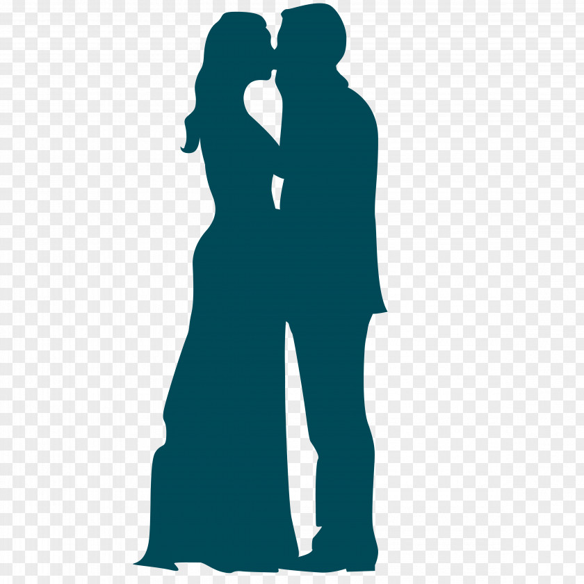 Valentine's Day Wedding Silhouette Figures Couple PNG