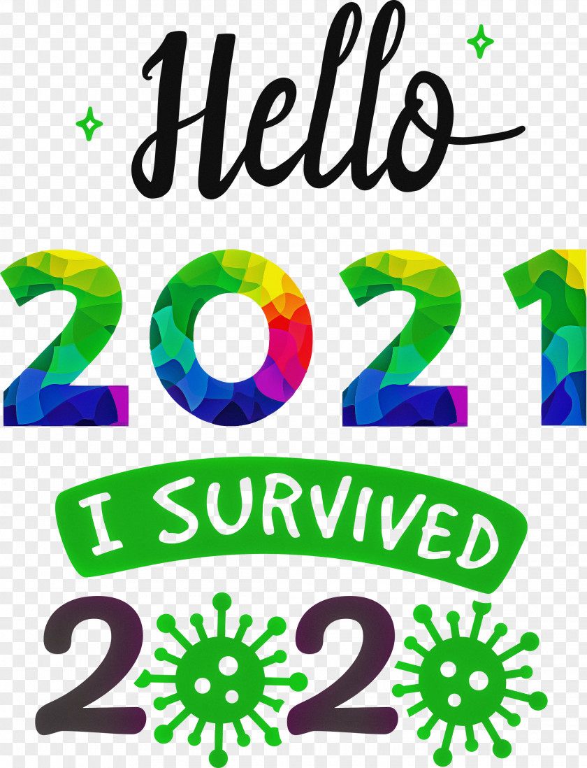 Hello 2021 New Year PNG