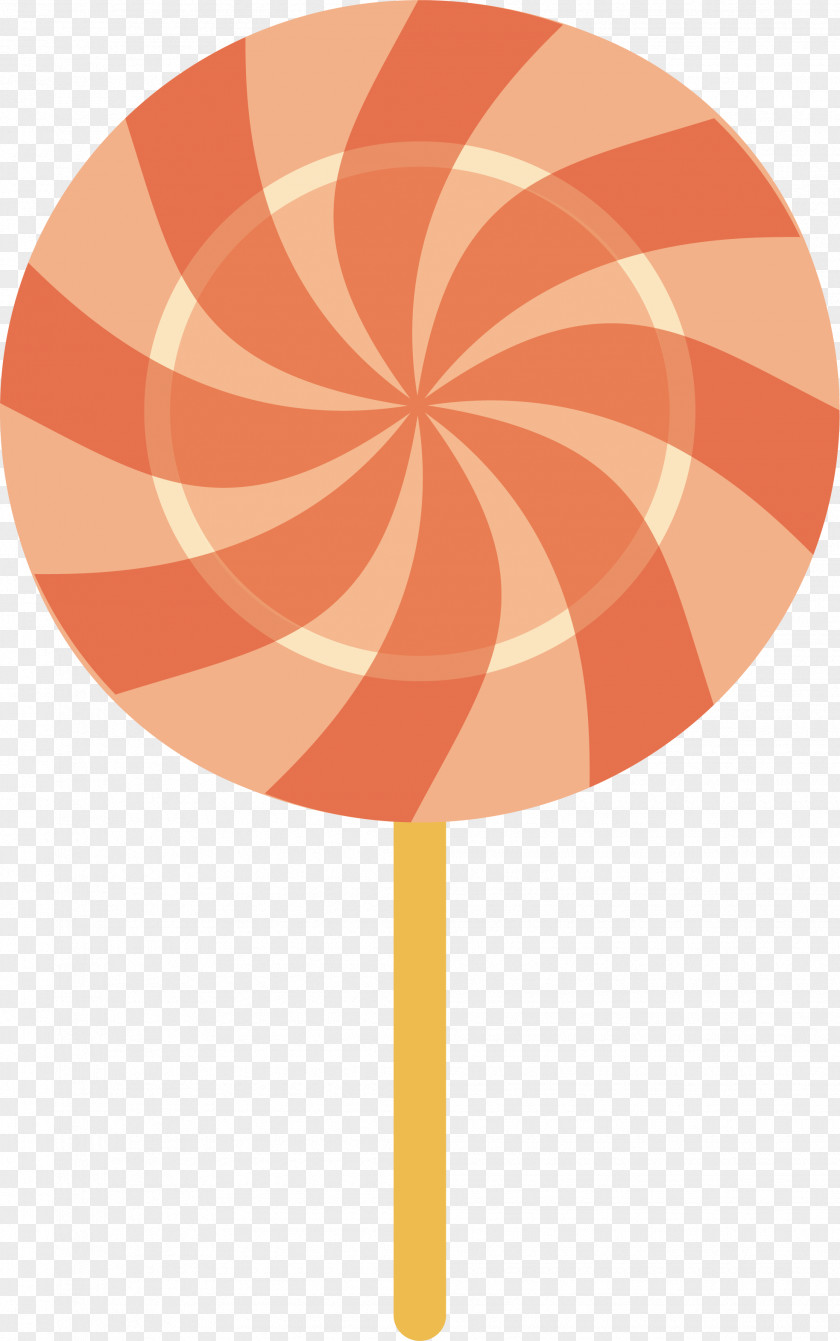 Orange Wave Sugar Lollipop Tangerine PNG