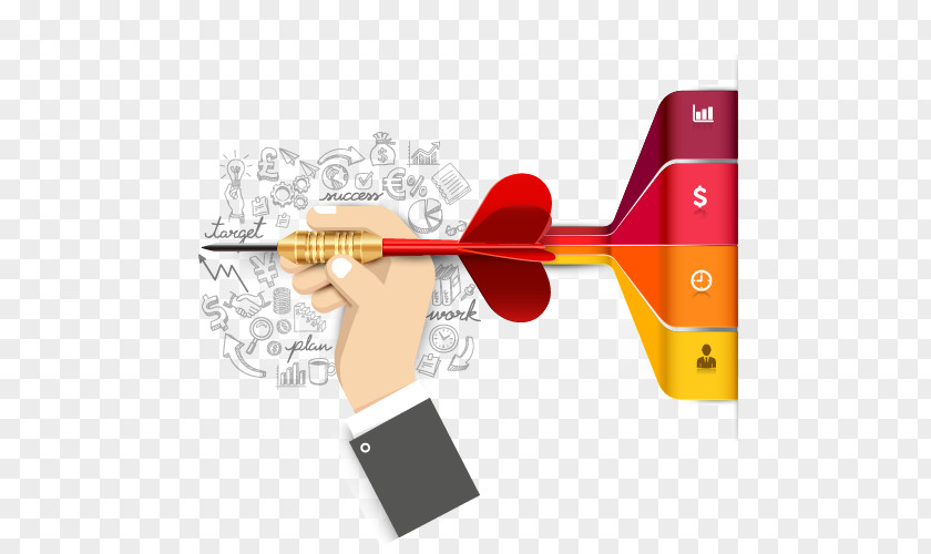 Ppt Element Infographic Target Market Business Diagram PNG