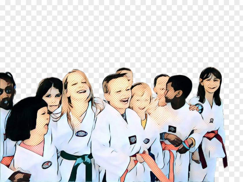 Sensei Black Belt Taekwondo Cartoon PNG
