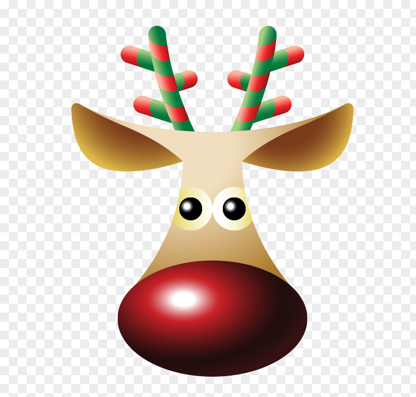 Cute Deer Rudolph Santa Claus Reindeer Christmas Day PNG