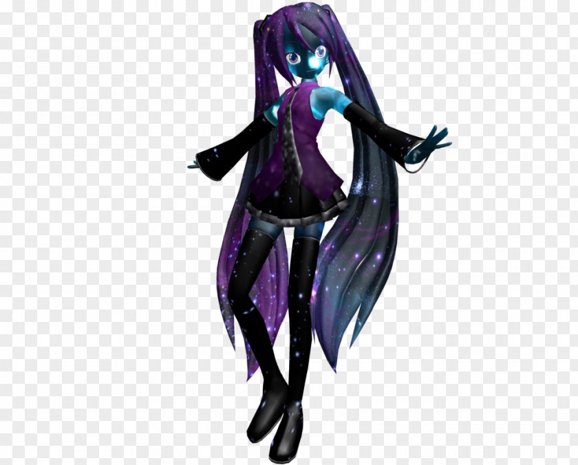 Galaxy Hatsune Miku MikuMikuDance DeviantArt PNG