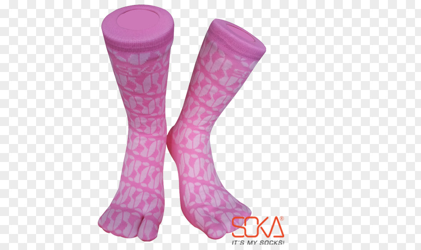 Parang Batik Sock Spandex Green White Pink PNG