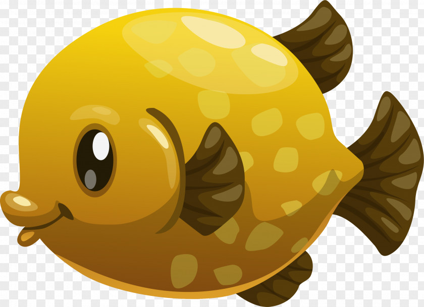 Yellow Cartoon Fish PNG