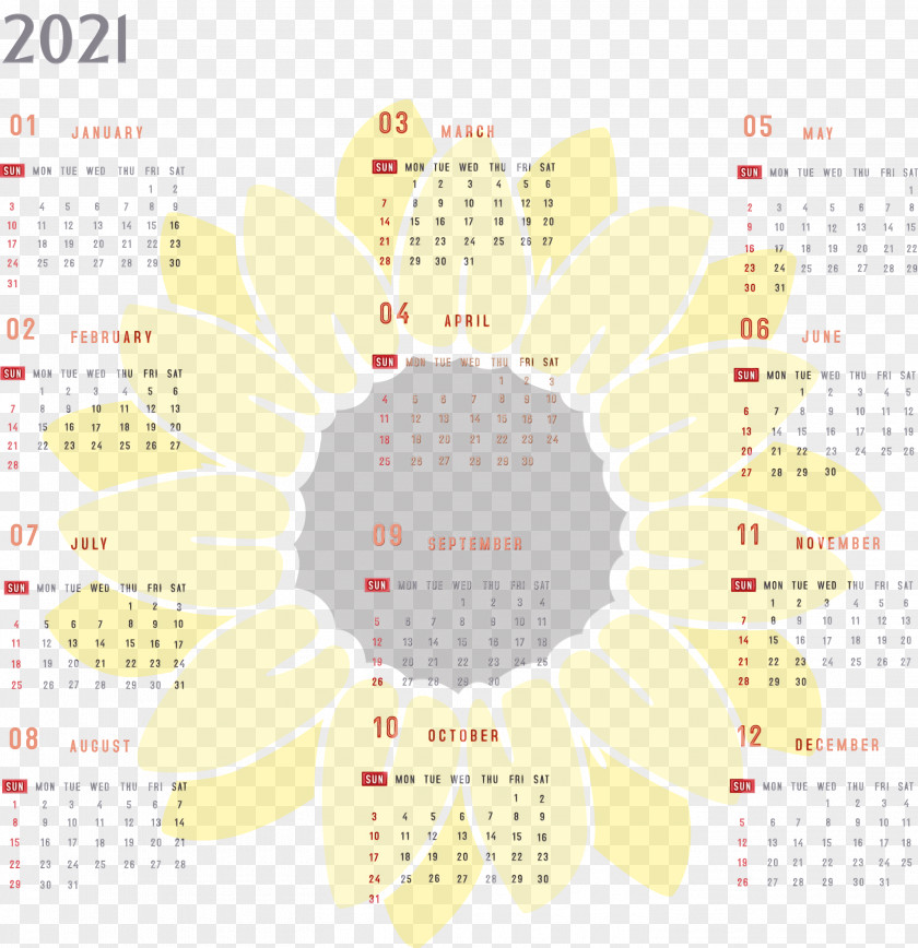 Yellow Meter Font Calendar System Pattern PNG