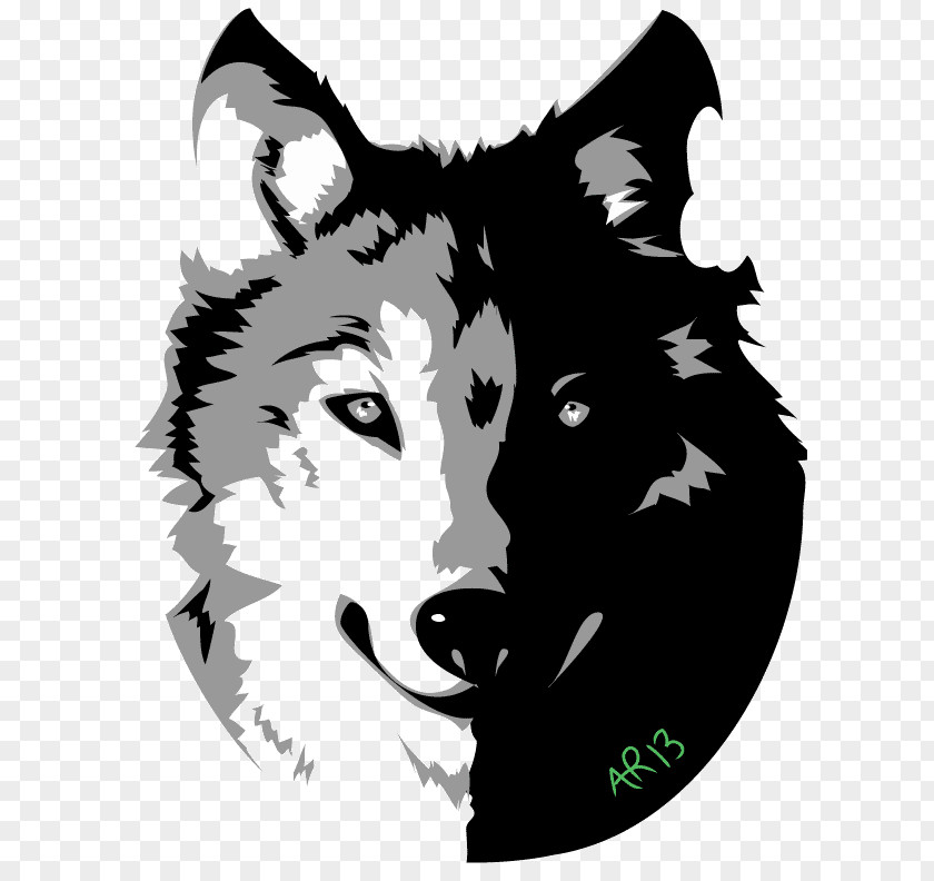 Great White Wolf Gray Art PNG