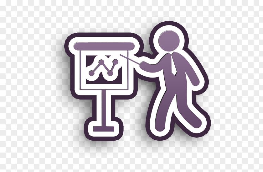 Humans 2 Icon Work Businessman Showing A Project Sketch PNG