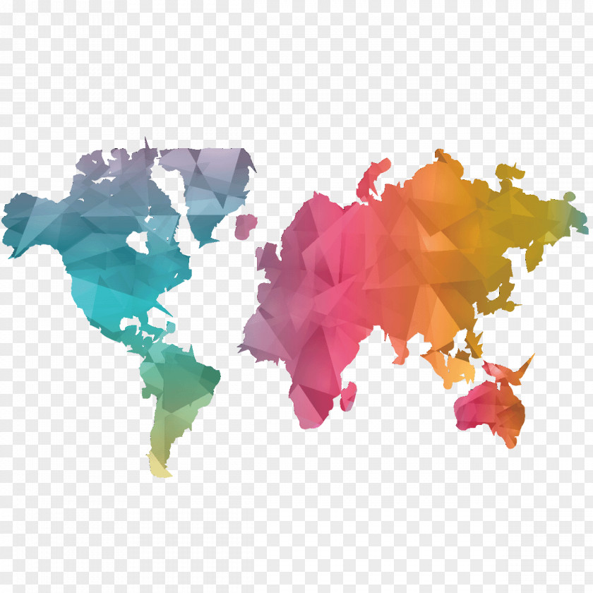 World Map Paper Sticker Decal PNG