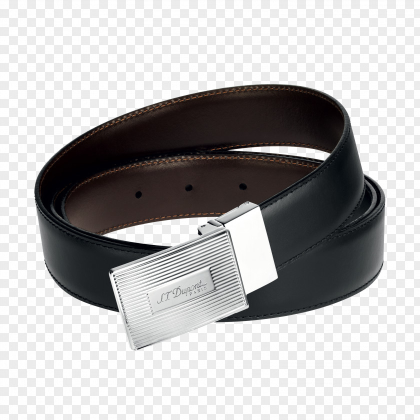 Belt S. T. Dupont Armani Leather Buckle PNG