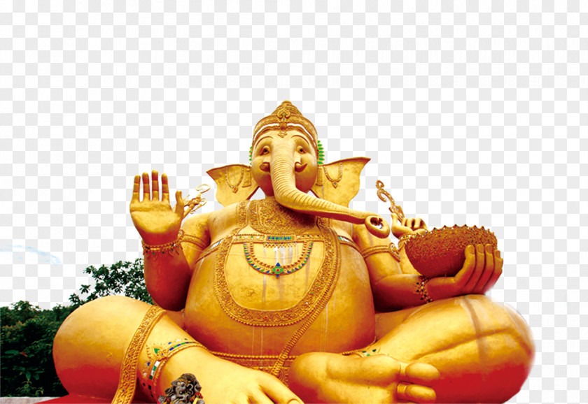 Golden Elephant Buddha Tourism In Thailand Statue PNG