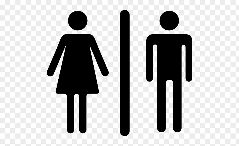 Healthy Women Unisex Public Toilet Bathroom Sign PNG
