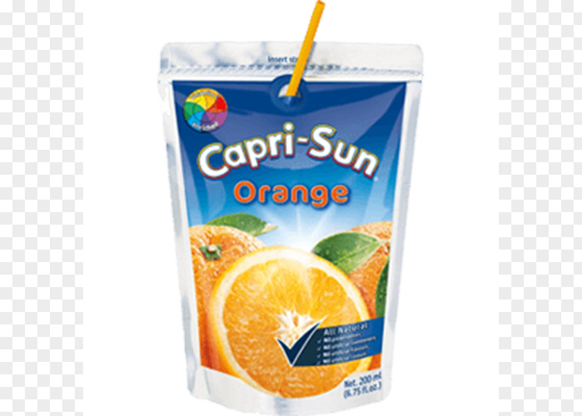 Juice Orange Capri Sun Drink Punch PNG